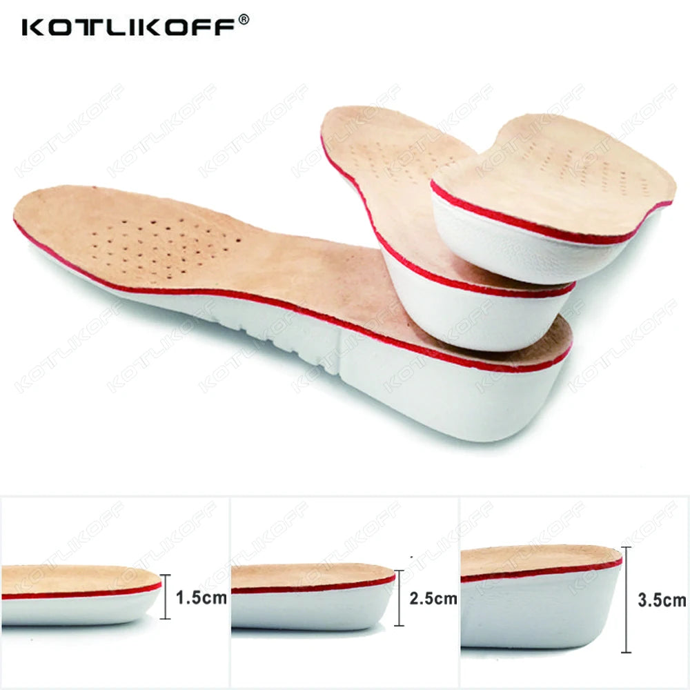 KOTLIKOFF Height Increase Insoles For Growth 1.5/2.5/3.5cm Invisible Height Lift Insole Inner Shoes Sole Heel Heightening Insert