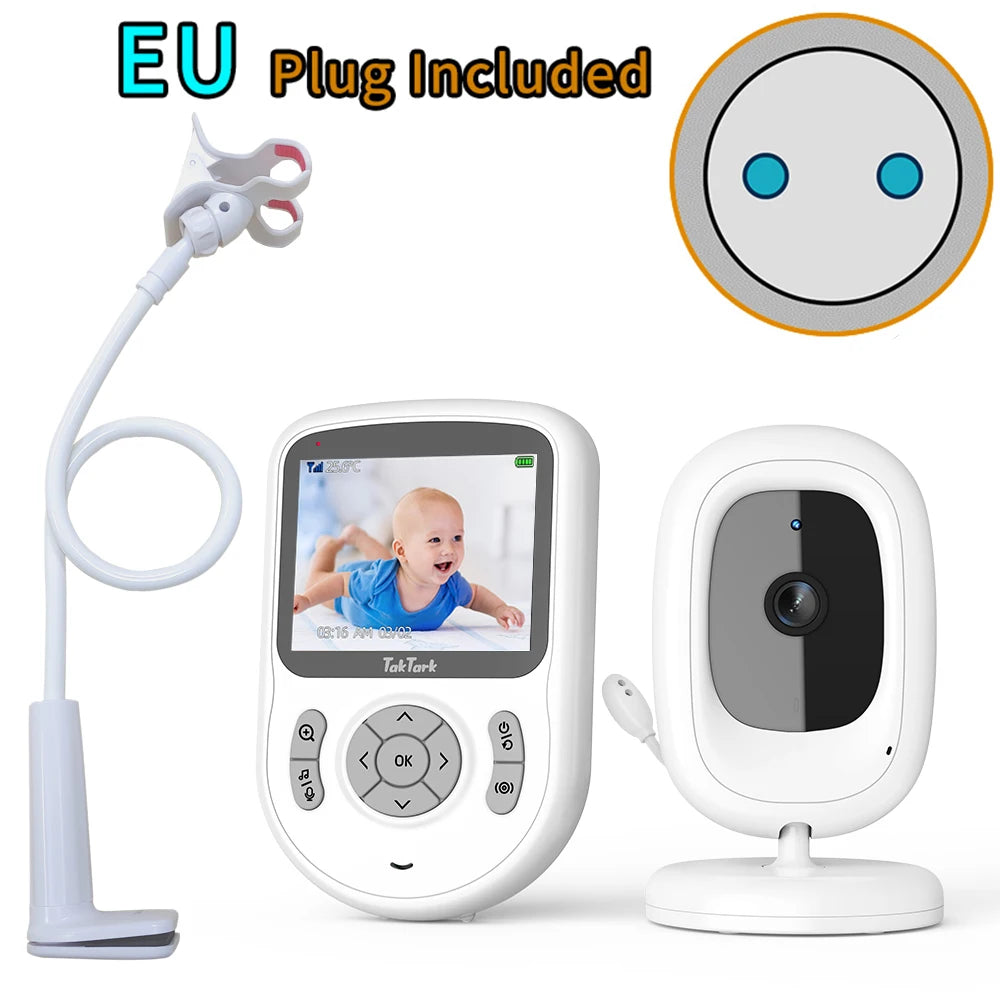 Wireless Video Baby Monitor 2.0 2.8 inch Color  Security Camera 2 Way Talk Night Vision IR LED Temperature Monitoring 8 Lullaby
