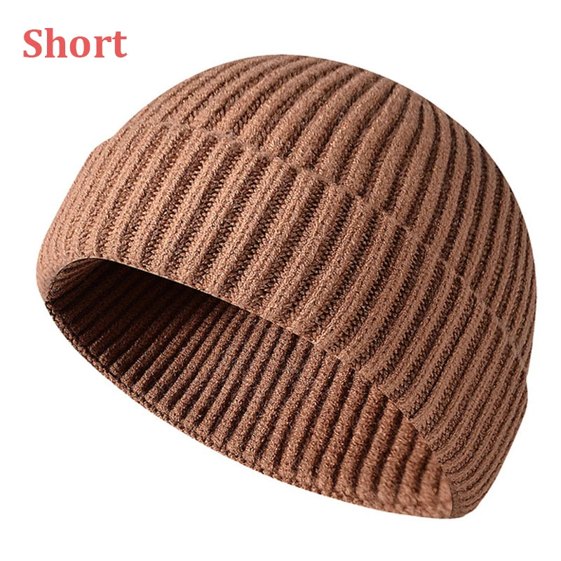 Winter Hats for Men Beanies Skullies Solid Color Short Men's Hat Skullcaps Women's Winter Hat Beanies Knitted Gorros