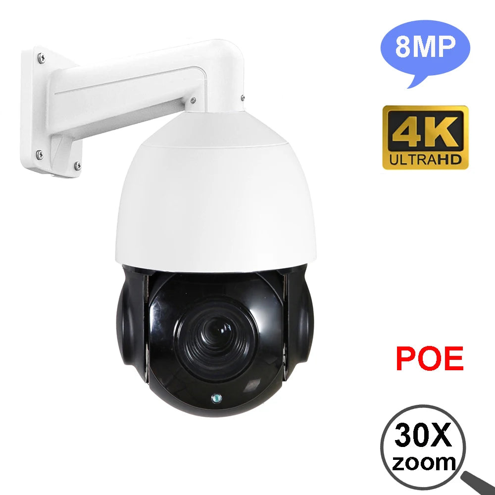 4K 8MP 6MP 5MP 4MP 3MP 2MP outdoor Onvif-compatible H265 POE IP PTZ camera speed dome 30x zoom ptz ip camera