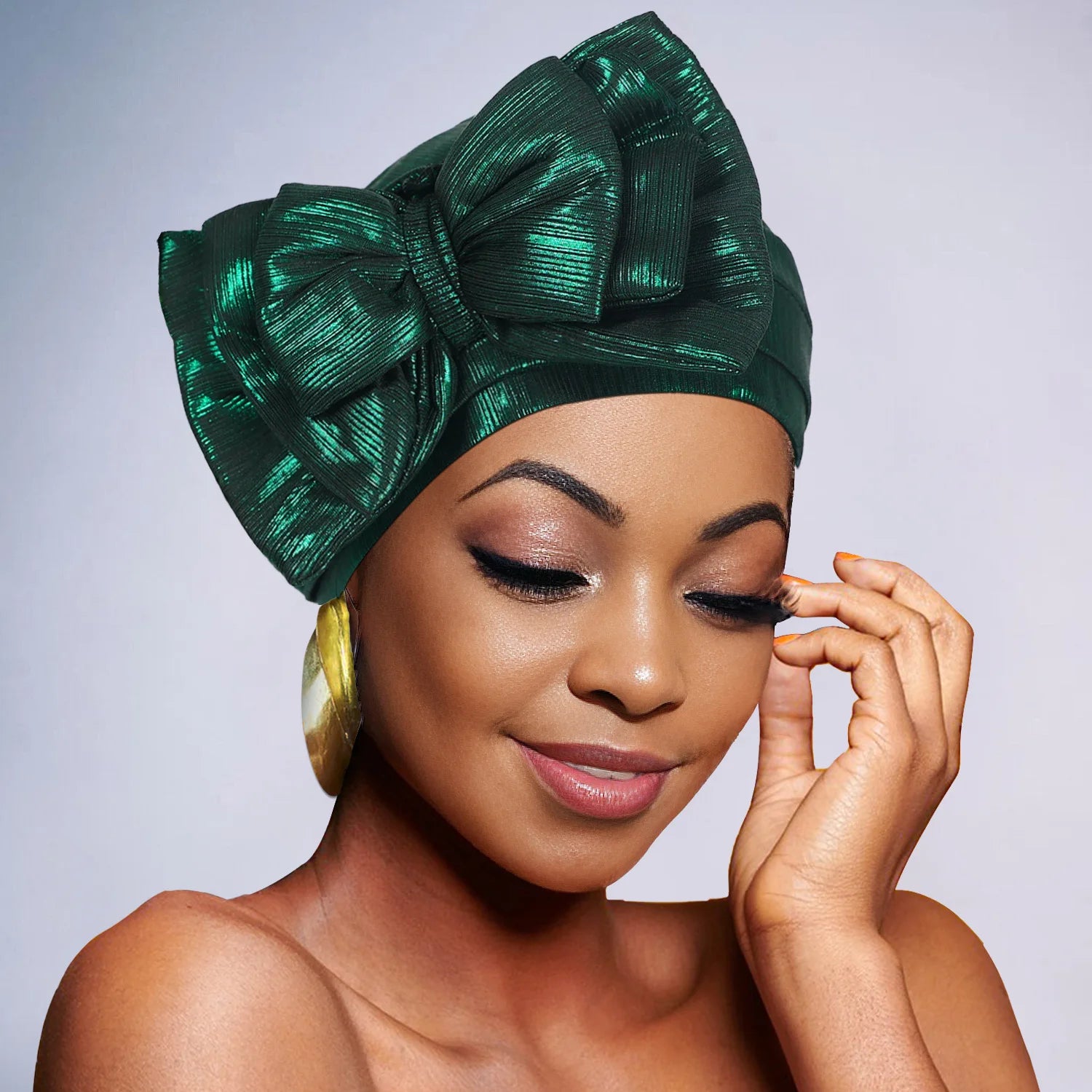 Elastic Bow Turban Caps for Women Muslim Headscarf Hat African Head Wraps Muslim Headwear Headwrap Bonnet Female Turbante Mujer