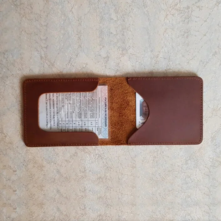 Handwork Genuine Leather Russia Cover for driver's license  Car Auto Documents Drivers License Wallet Driving License Cover