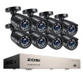 ZOSI 8CH 1080P CCTV System Outdoor 5MP Lite Video DVR with 2/4/6/8pcs 2MP Wired Security Cam Day/Night Video Surveillance System