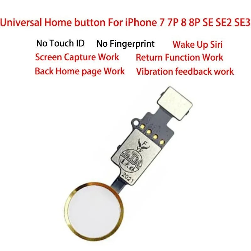 Universal Home Button Menu Keypad Return Flex Cable Assembly For iPhone 7 8 Plus