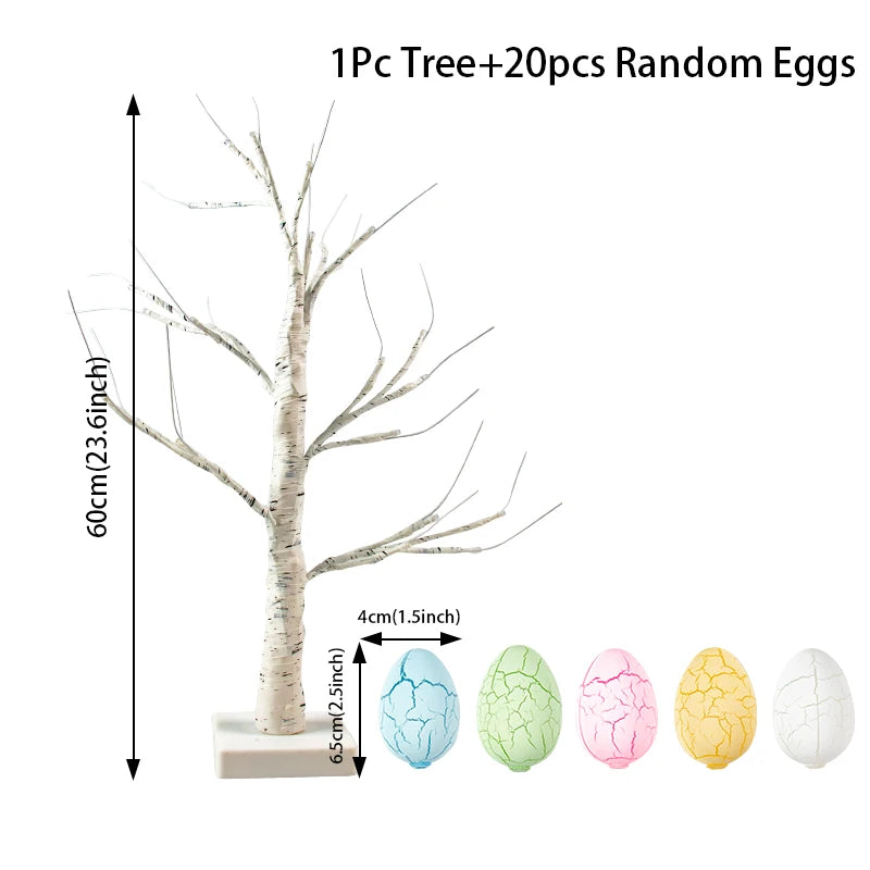 Easter Decoration Led Birch Light Tree Tabletop Ornament Tree Happy Easter Party Supplies 2022 Easter Decorations For Home Table