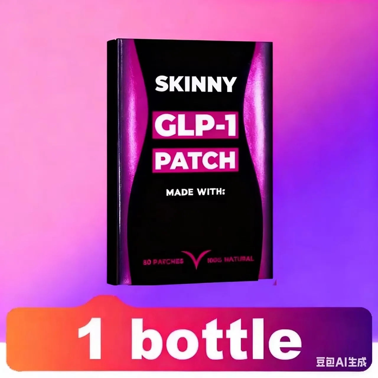 GLP - 1 Body Patch, 60 Patches for Appetite Control & Metabolism Support, Plant - based Formula