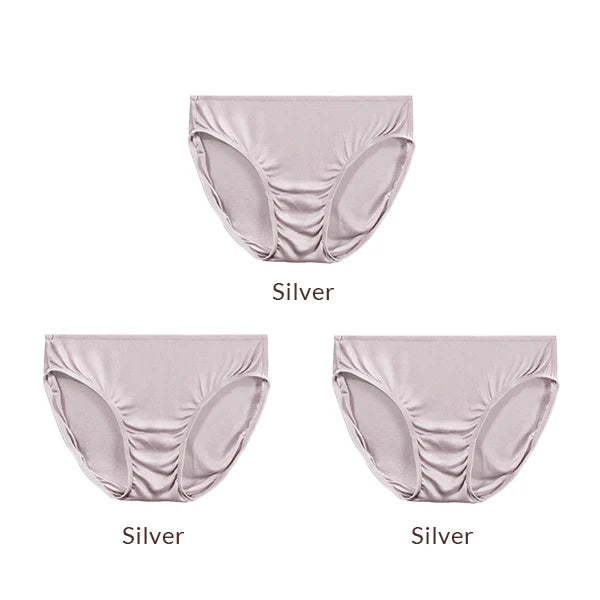 SuyaDream 3pcs/lot Women Panties 100%Natural silk Low-rise Briefs Healthy Basic Everyday Wear Underwears, Summer New Intimates