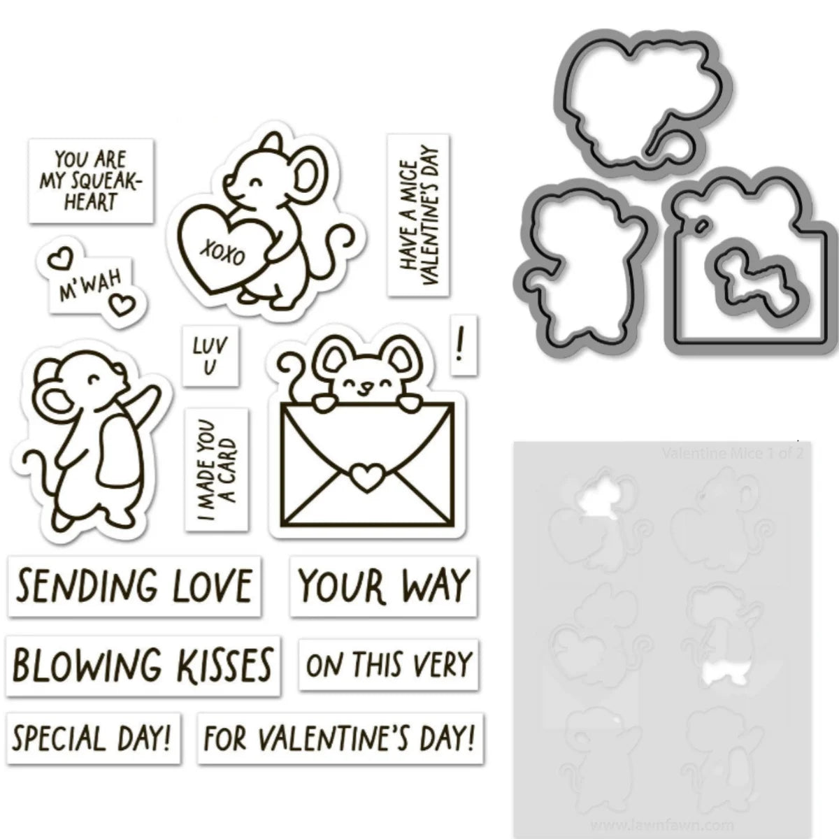 Valentine's Day 2026 New Love Blooms Candy Hearts  Paper Clips Metal Cutting Dies Clear Stamps Stencil For DIY Scrapbook Diary