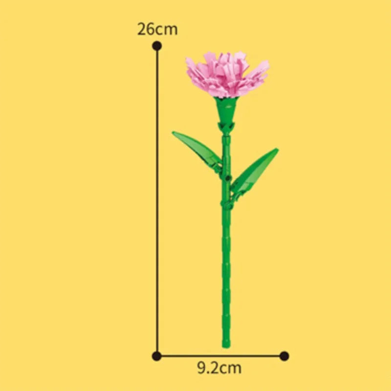 Valentine's Day Immortal Bouquet Creative Desktop Decoration Flowers Building Blocks Puzzle Simulation Toy Girls Gifts #T3