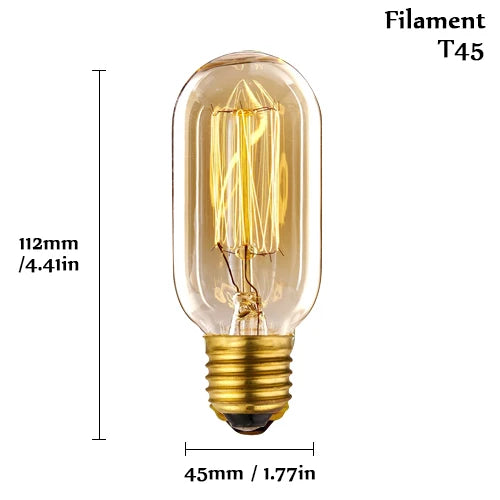 Edison bulb lampada retro lamp incandescent ampoule vintage E27 40w 220V For Decor Filament Bulb E27 Pendant Lights Antique Bulb
