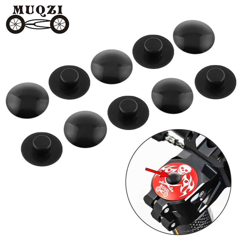 MUQZI 10Pcs Bicycle Headset Cover Screw Cap Silica gel Elasticity Bowl Set Cover Screw Cap MTB Fixed Gear Equipment Accessories