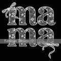 Mother's Day Lace mama Bow Mom DIY Iron-On Heat Transfer Sticker Decals T-shirts Sweatshirts Bag Clothing Fabric Handmade Decor