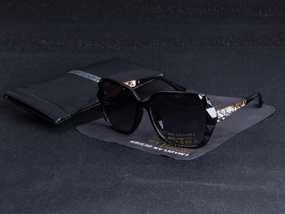 Luxury Brand Design Vintage Polarized Sunglasses Women Ladies Oversized Square Sun Glasses Female Eyewear Oculos UV400 Shades