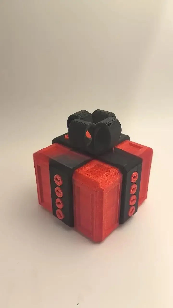 New Year 3D Printed Annoying Gift Box Christmas Unlocked Tease Gift Box Twist Storage and Assorted Colors Annoying Gift