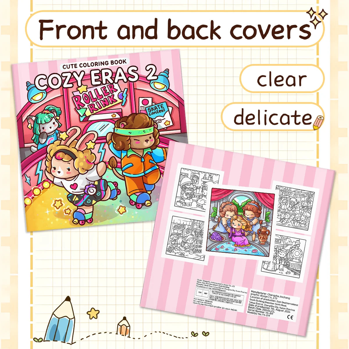 COZY ERAS Coloring Book for Adult Featuring Bold-easy Pattern for Relaxation Kids Educational DIY Painting Drawing Book