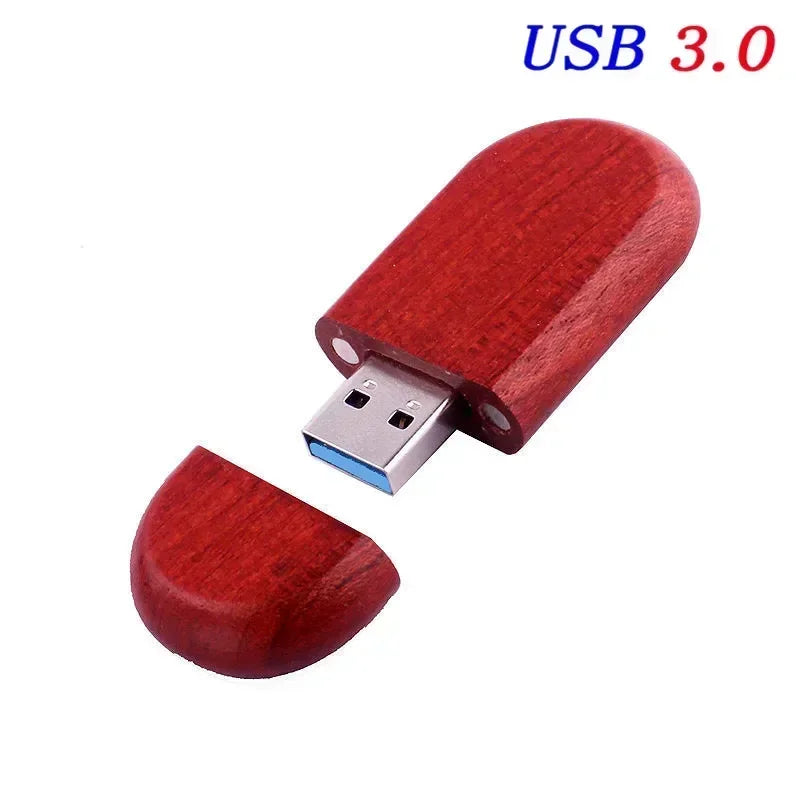 JASTER USB 3.0 High Speed LOGO Wooden Box Personal Logo Customer Pendrive 8GB 16GB 32GB 64GB USB Flash Drive Pen Drive U Disk