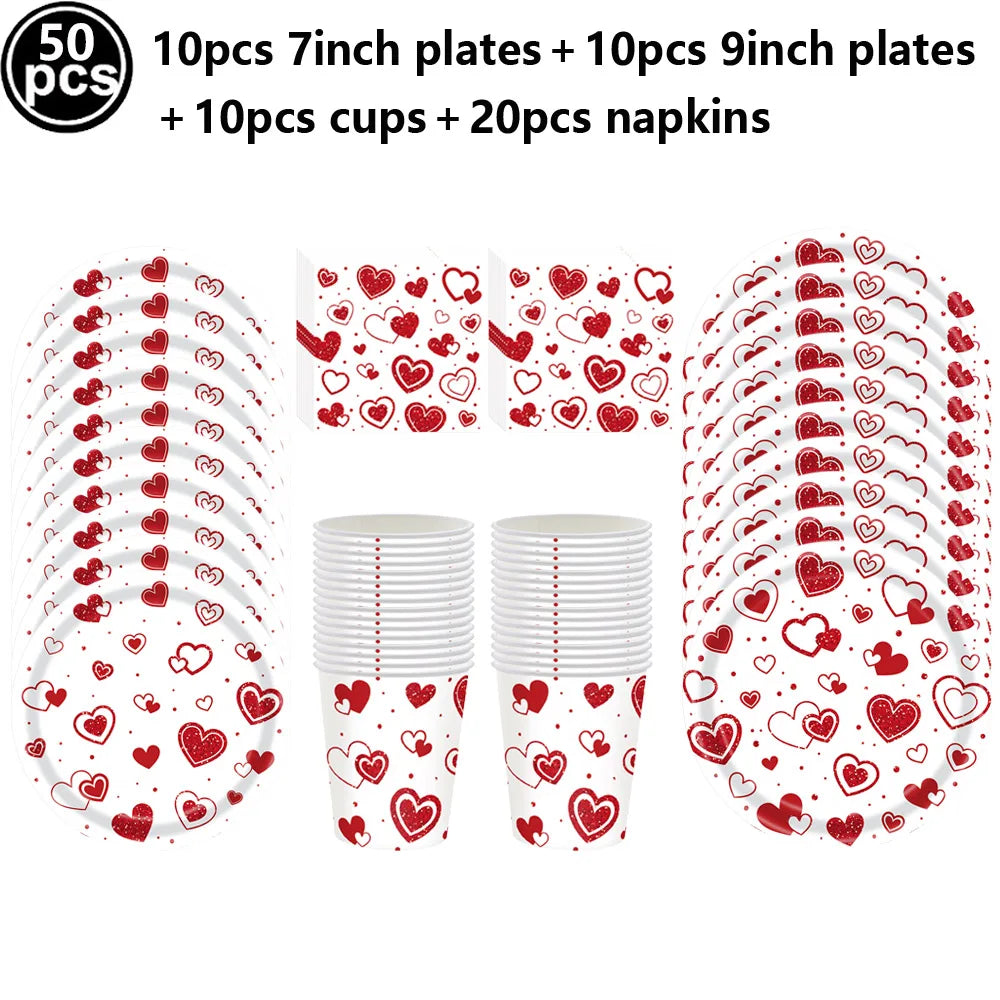 Valentine's Day Red Silver Love Sequin For Girls Couple Confession Gifts  Wedding Festival  Table Confetti Decoration Supplies