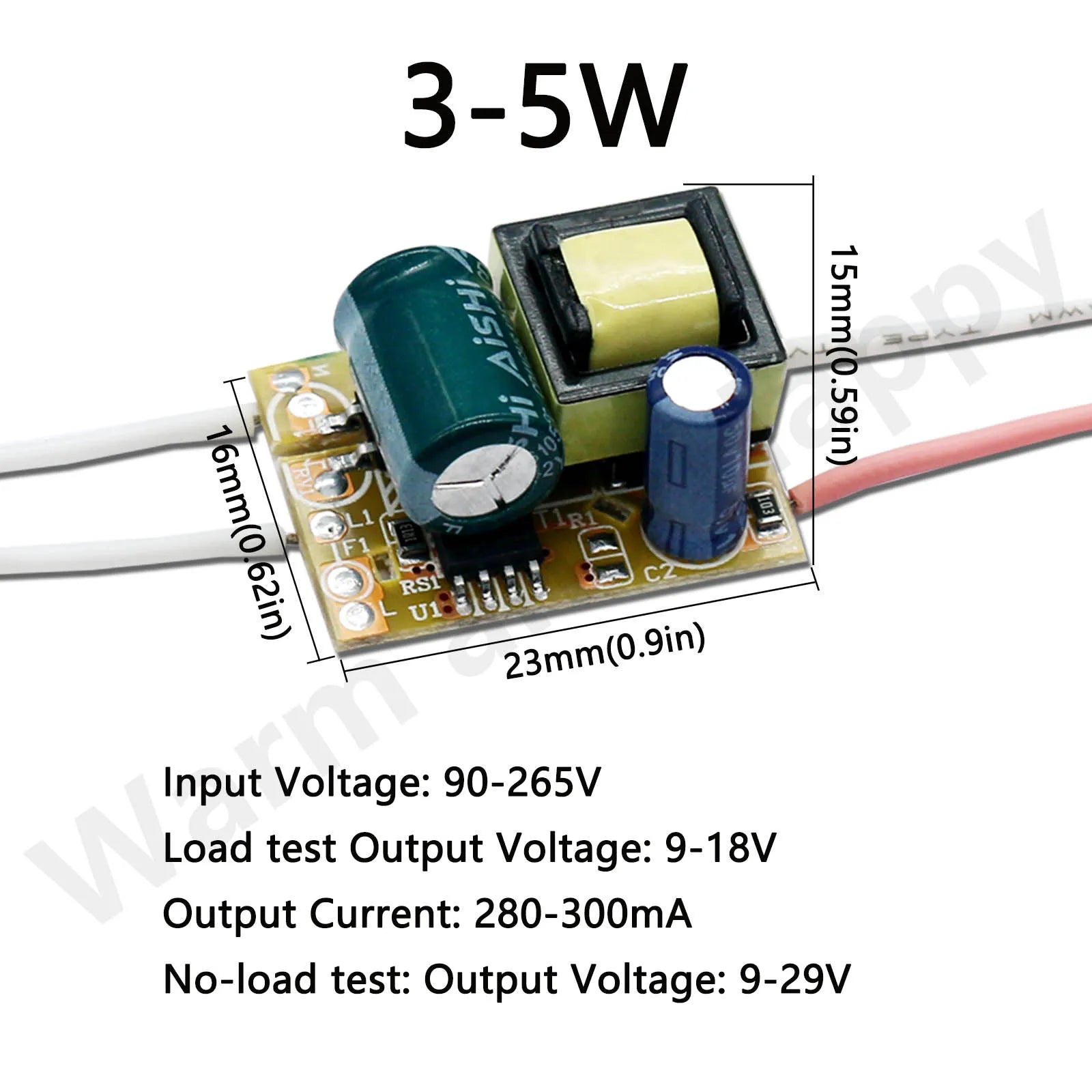 LED Driver 220V LED Power Supply 1-3W 4-7W 8-12W 15W 18W 24W 25W 30W 36W 300mA with Built-In Transformer Module LED Driver Board
