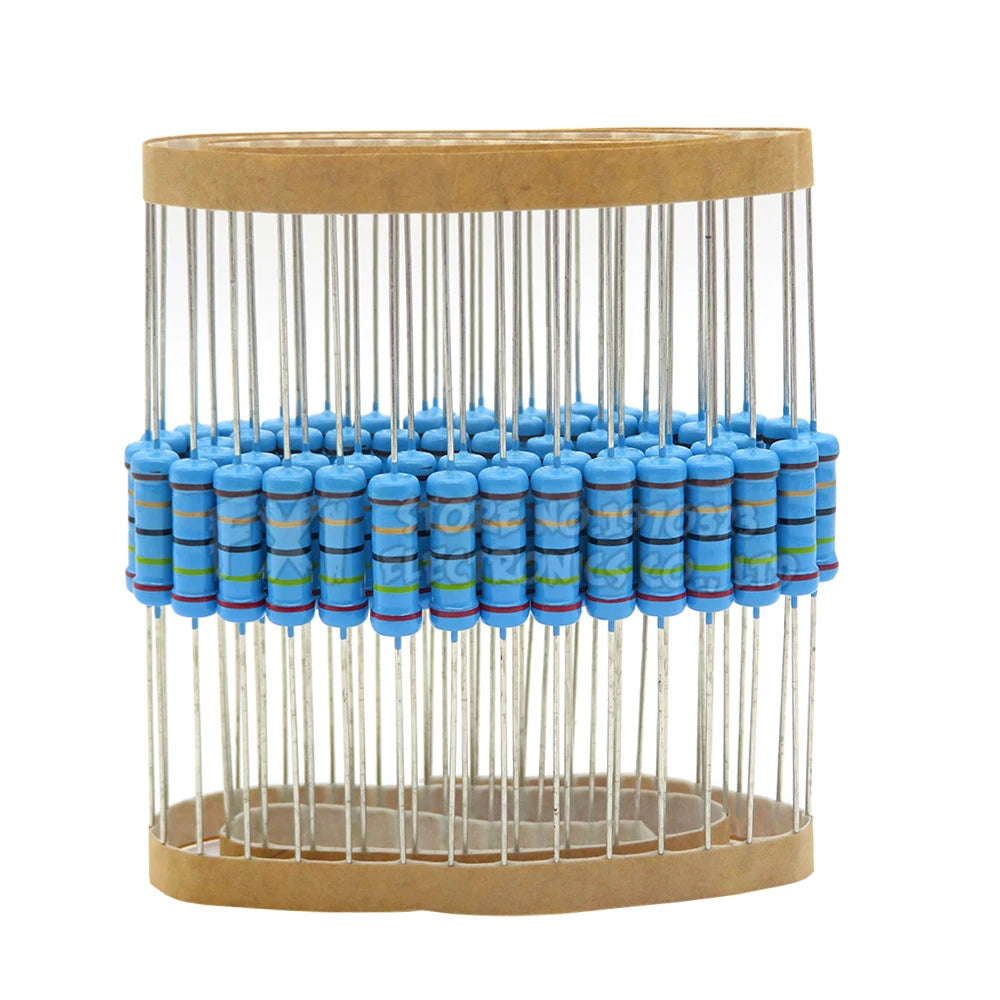 20pcs 2W Metal film resistor 1% 1R ~ 1M 2.2R 4.7R 10R 22R 47R 100R 220R 470R 1K 10K 100K 2.2 4.7 22 47 100 220 470 ohm