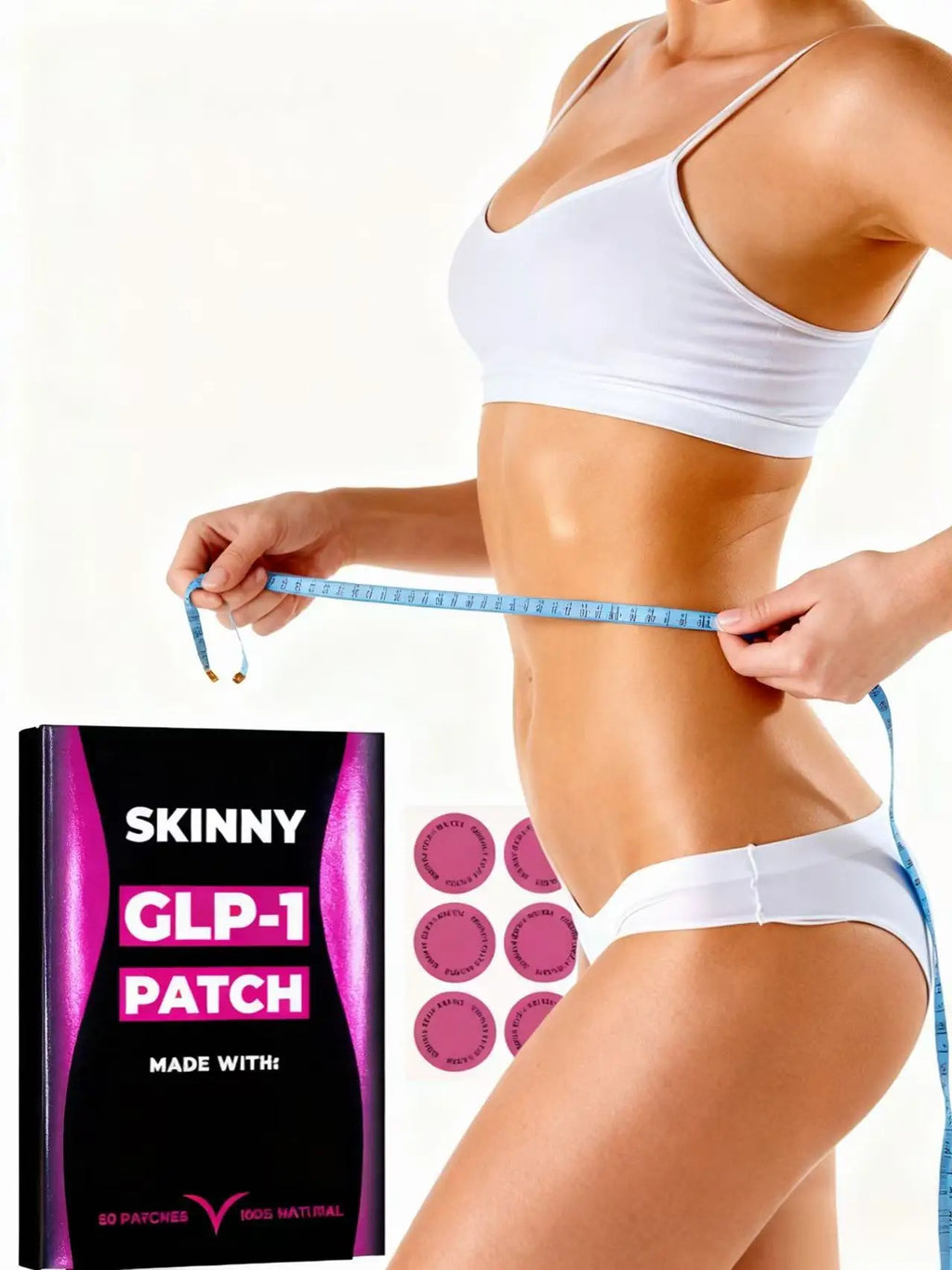 GLP - 1 Body Patch, 60 Patches for Appetite Control & Metabolism Support, Plant - based Formula