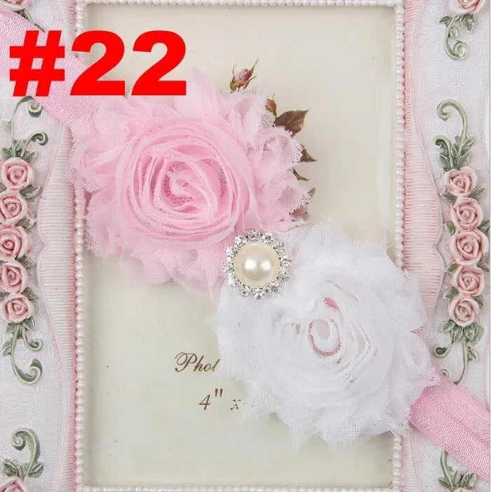 Baby Headband Girl Newborn Kids Children Flower Pearl Floral Rubber Bands Hair Accessory Christmas Gift Turban Bow Photography
