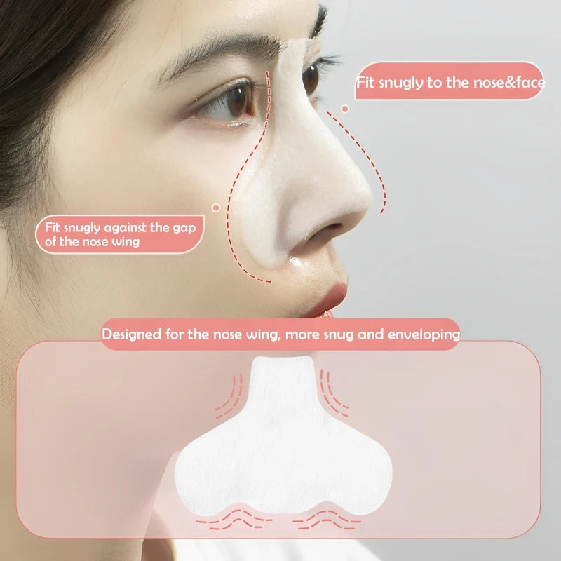 100pcs Disposable Nose Mask Paper Hydrating Nose Patches for Blackhead Removal Cosmetic Wet Compress Facial Mask Skin Care Tools