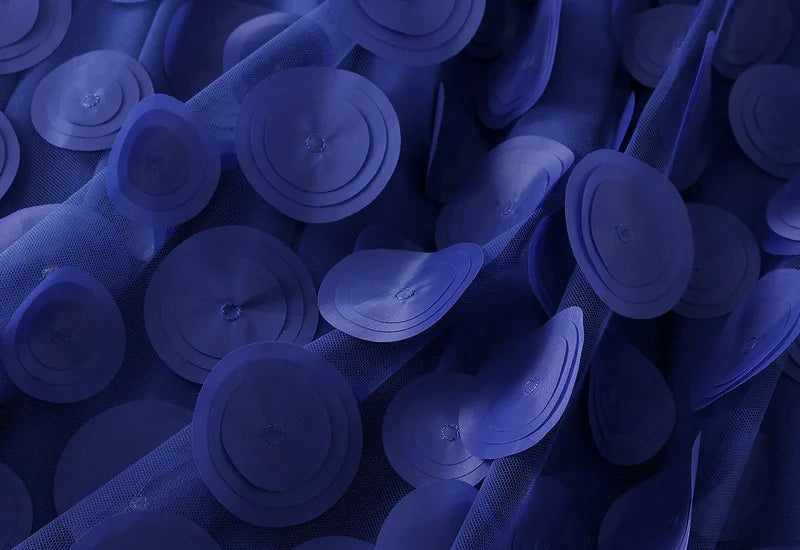 Autumn Winter 3D Circular Applique Mesh Long Skirts 2024 Korean Fashion Hepburn Style High Waist A-LINE Skirt