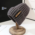 Winter hat, men's and women's versatile fashion long label woolen hat, warm ear protection, toe cover, knitted hat