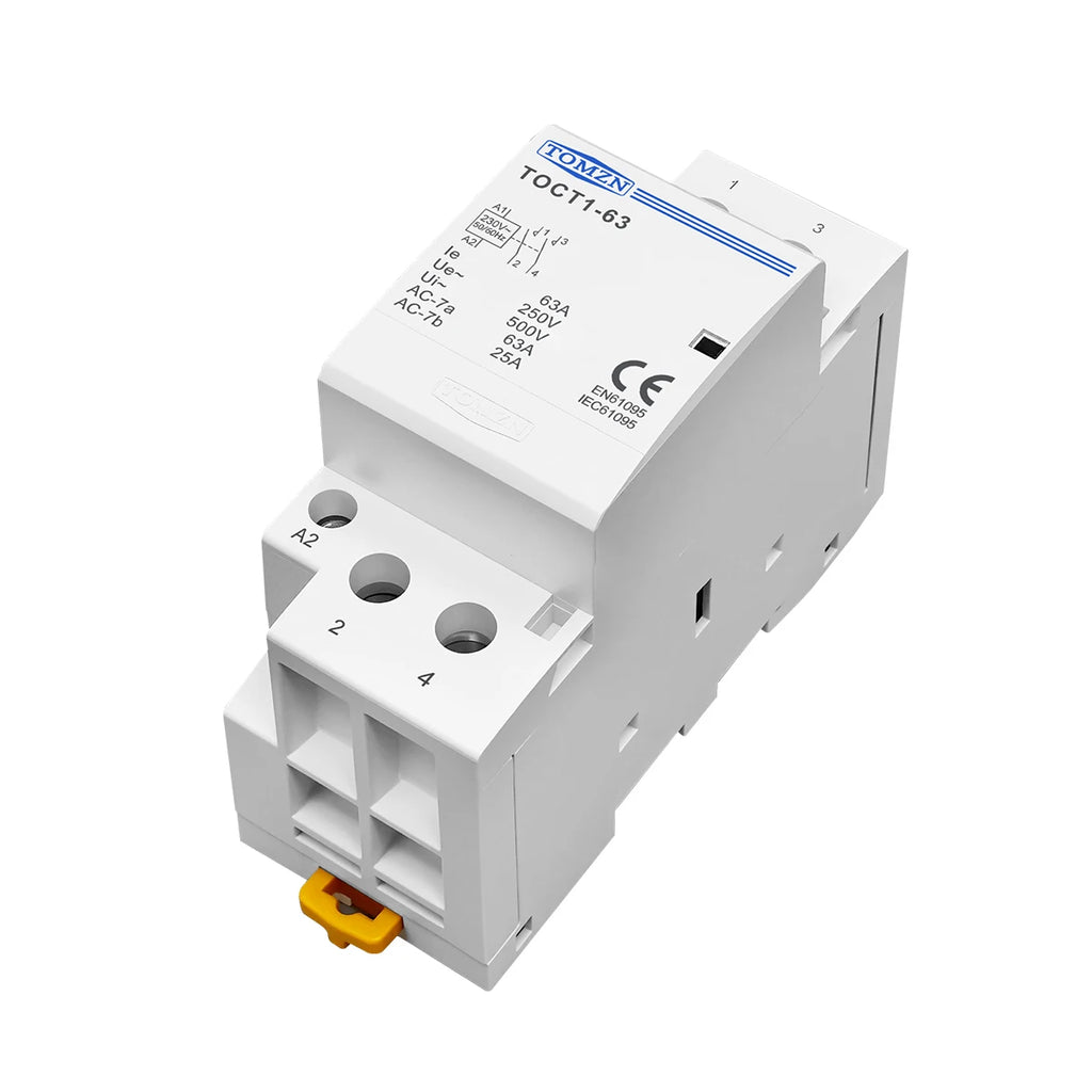 TOCT1 2P 63A 220V/230V 50/60Hz Din Rail Household AC Modular Contactor 2NO or 2NC or 1NO 1NC