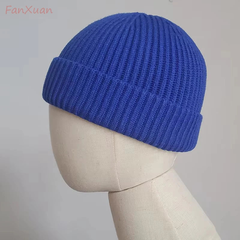 Winter Hats for Men Beanies Skullies Solid Color Short Men's Hat Skullcaps Women's Winter Hat Beanies Knitted Gorros