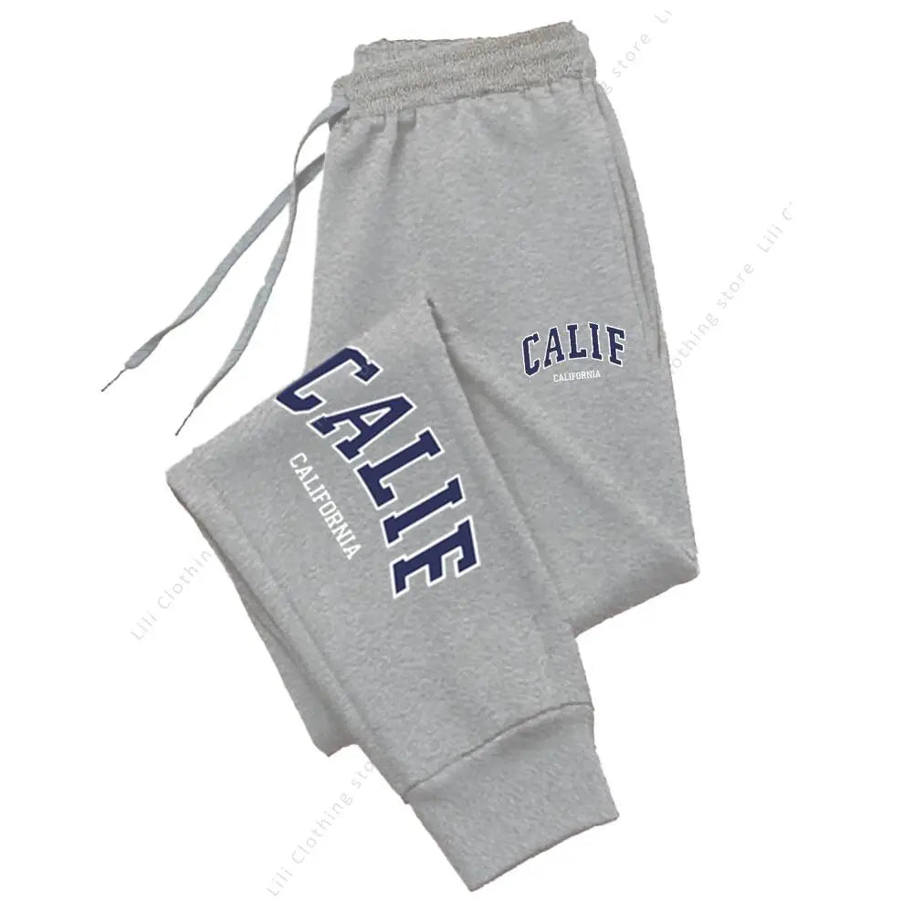 Women's Pants High Quality Trousers Autumn Winter CALIF Letter Print Casual Sports Sweatpants Outdoor Running Jogger Pants Woman