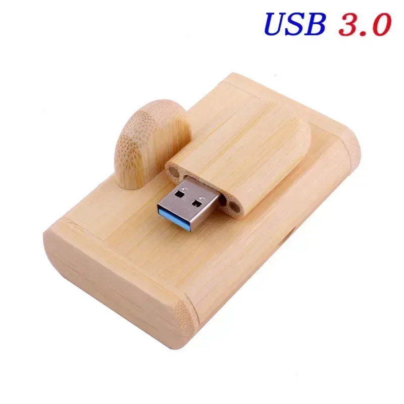 JASTER USB 3.0 High Speed LOGO Wooden Box Personal Logo Customer Pendrive 8GB 16GB 32GB 64GB USB Flash Drive Pen Drive U Disk