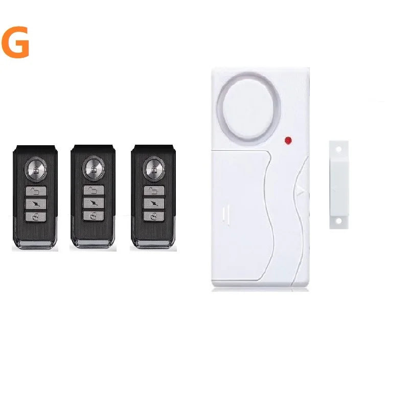 Darho Door Window Entry Security ABS Wireless Remote Control Burglar Alarm Magnetic Sensor Door Alert System Home Protection Kit