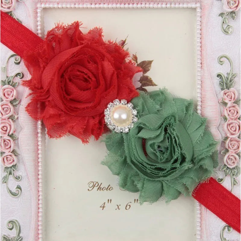 Baby Headband Girl Newborn Kids Children Flower Pearl Floral Rubber Bands Hair Accessory Christmas Gift Turban Bow Photography