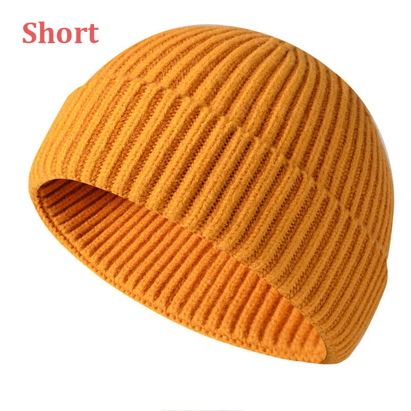 Winter Hats for Men Beanies Skullies Solid Color Short Men's Hat Skullcaps Women's Winter Hat Beanies Knitted Gorros