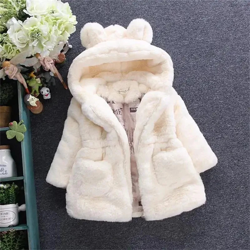 Winter Coat For Children Fleece Hooded Jacket Thicken Keep Warm Girl Coats New Year Gifts Girls Autumn Clothes Christmas Costume