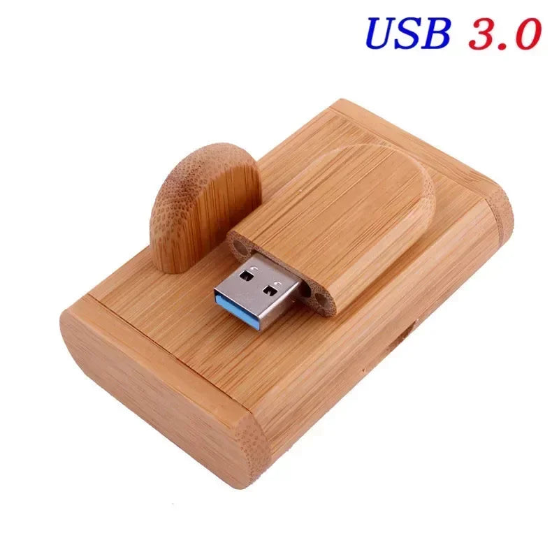 JASTER USB 3.0 High Speed LOGO Wooden Box Personal Logo Customer Pendrive 8GB 16GB 32GB 64GB USB Flash Drive Pen Drive U Disk