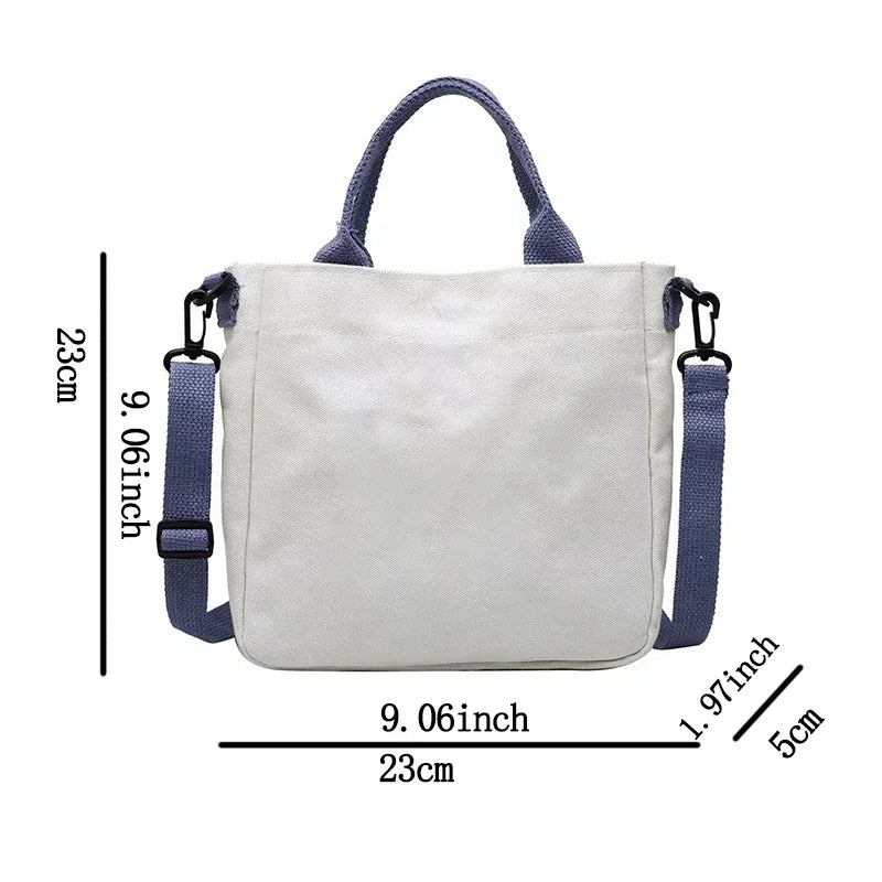 Kuromi Woman Shoulder Bag Cute Cartoon Handbag New Girls Large Capacity Crossbody Bag Fashion Portable Canvas Storage Bags Gift