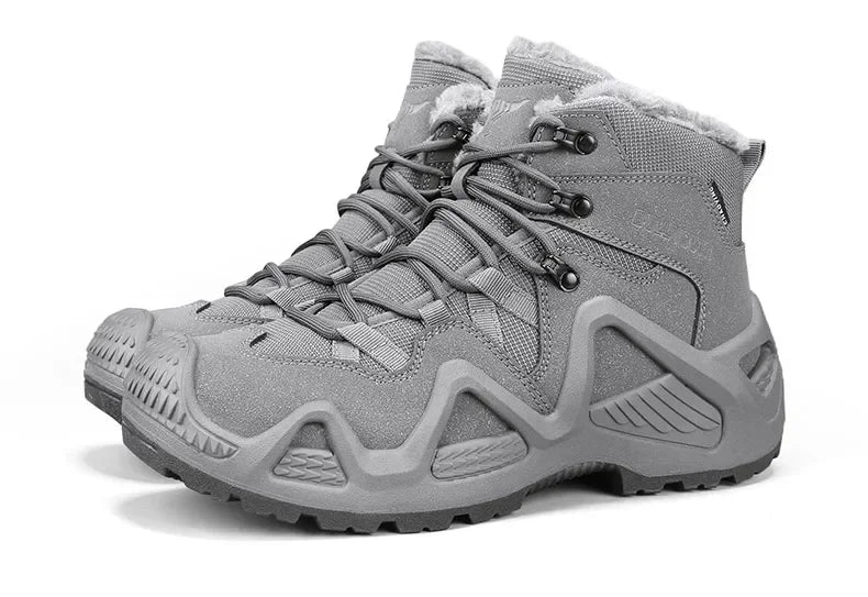 Winter Snow Men‘s Shoes Warm Fur Sneakers Training Waterproof Straps Outdoor Hiking Breathable Shoes Multifunctional Motorcycle