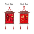 Traditional Chinese New Year Ornament Three-dimensional Double Sided Spring Festival Pendants Blessing with Tassel