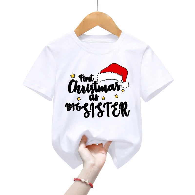 First Christmas of Family Matching T-Shirts Merry Christmas Baby Girl Boys Clothes First Christmas As Mom Dad Matching T-shirt