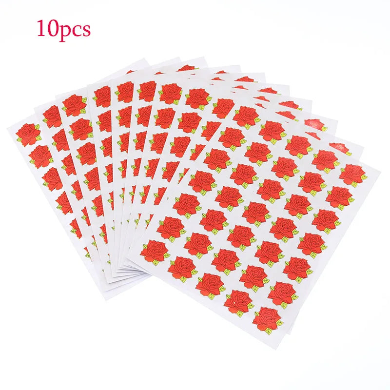 10 Sheets/Pack Gold-Plated Award Glitter Stickers Mother Teacher Praise Label Award Five-Pointed Star Love Sticker