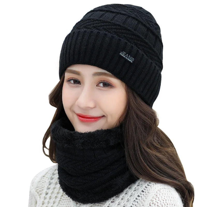 Hat: Winter tide warm, autumn and winter, woolen hat, fleece knitted hat, Korean cycling ear cap