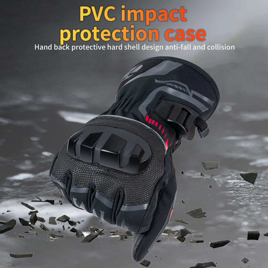 Winter Motorcycle Gloves for Men Women Waterproof Warm Cold Weather Riding Gloves Touchscreen for ATV UTV Road Racing Snowmobile