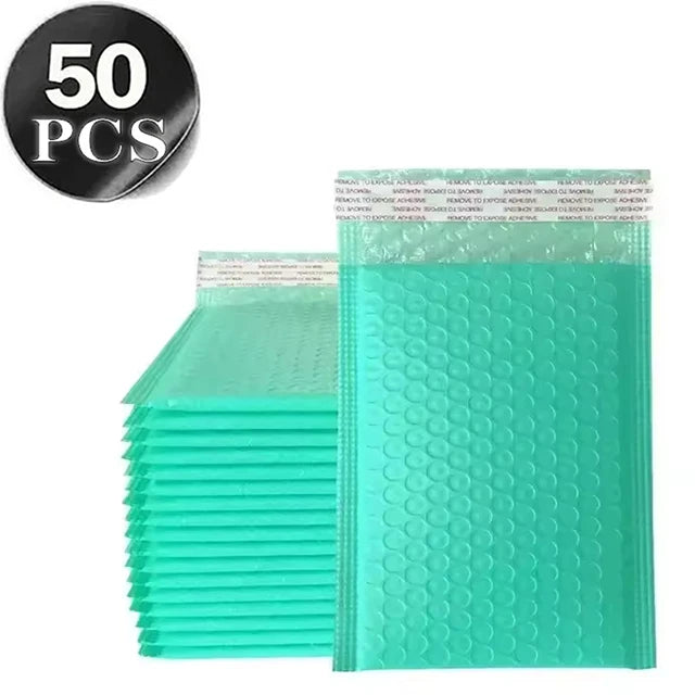 50 Pieces of Self Seal White Bubble Mailing Envelopes with Bubble Padding Designed for Shipping and Packaging Protecting