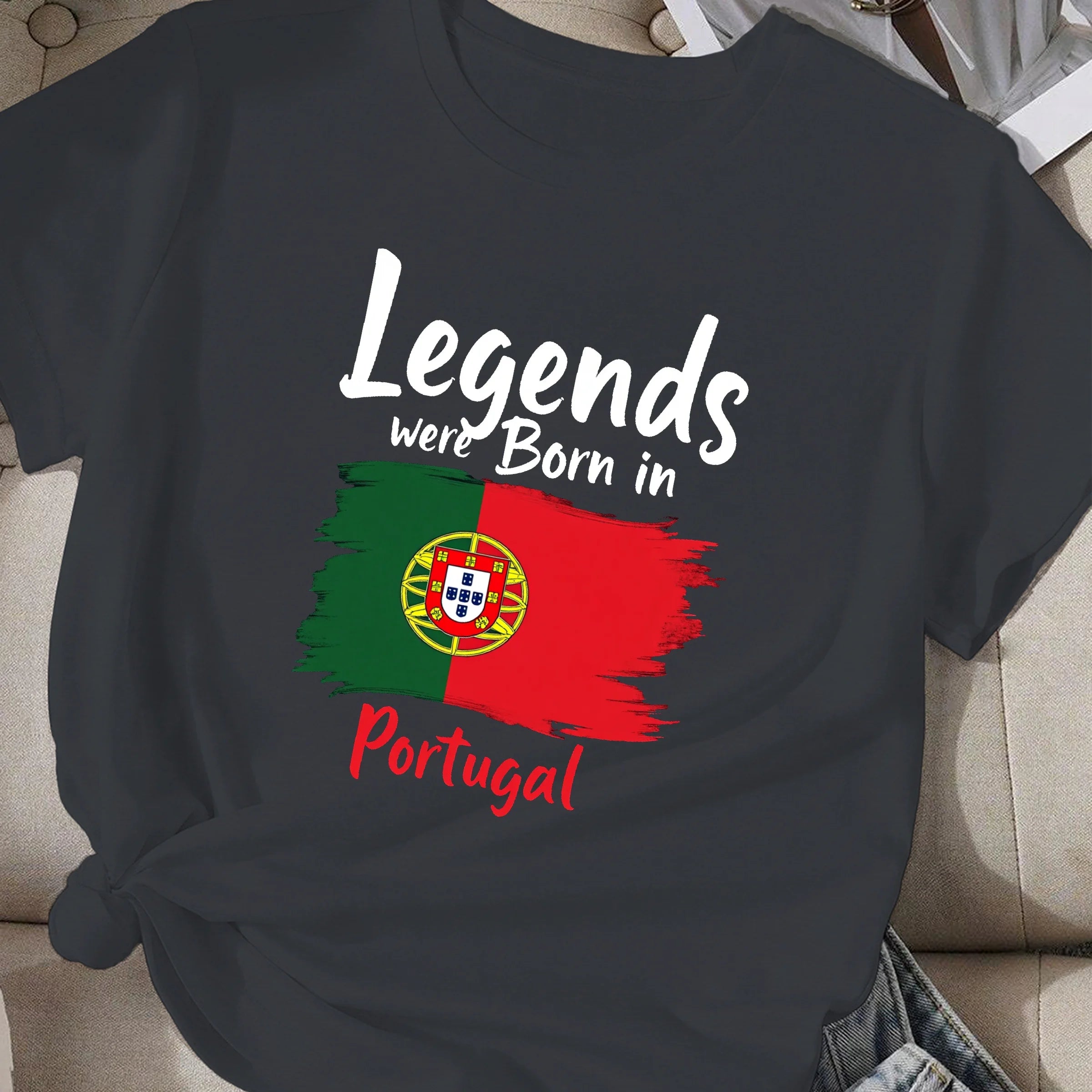 flag Legends were Born in Portugal  women's comfit t-shirt