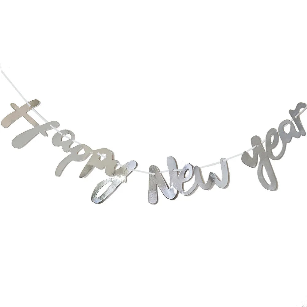 Happy New Year Banner Party Decoration Supplies New Year Hanging Decorations Flag Hanging Decorations