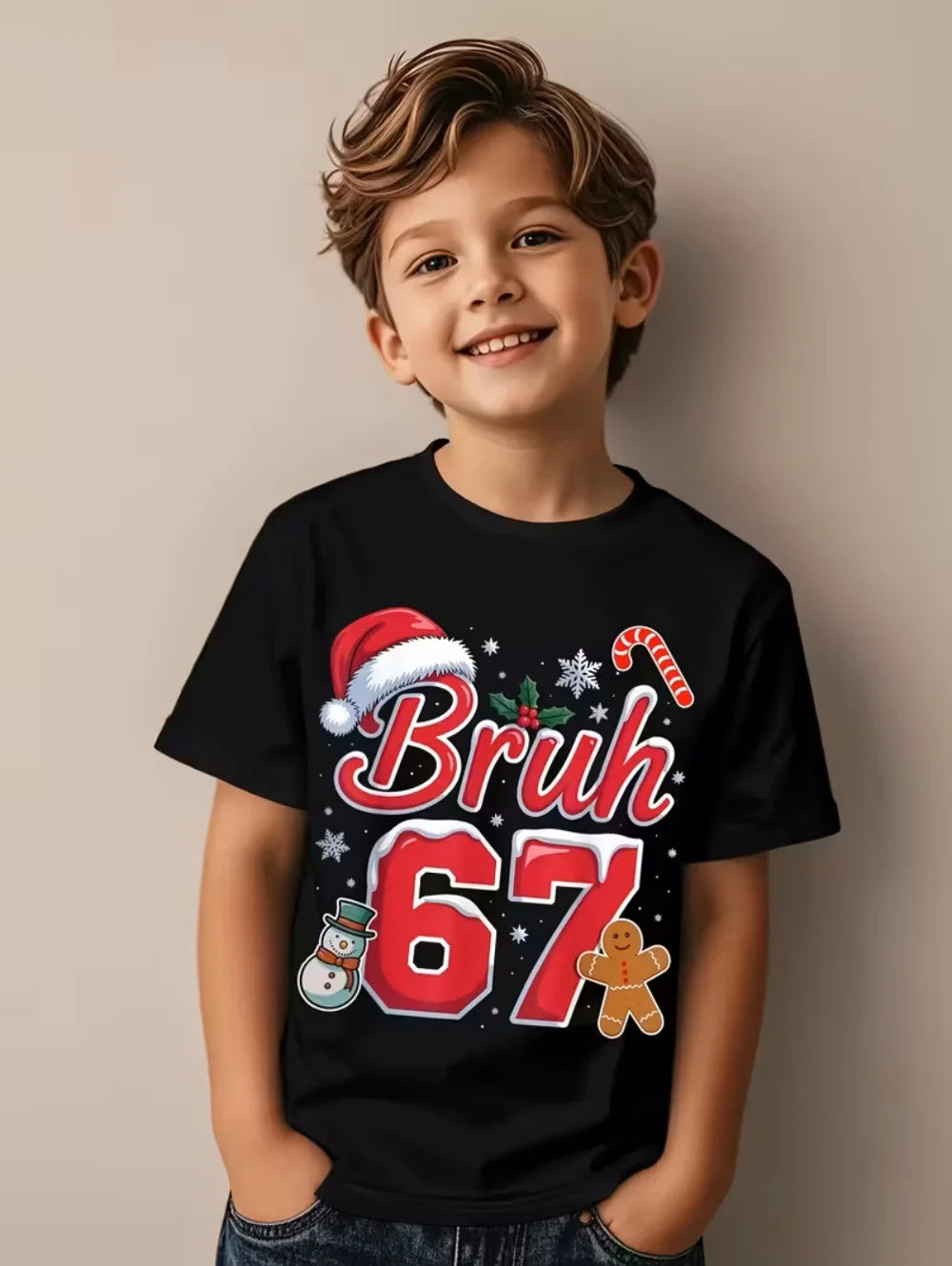 Fun Six Seven 6 7 Meme Design T-Shirt for Kids Chaotic Humor Y2k Game Saying Tee Novelty Gift Boy Top Fashion Children's Clothes