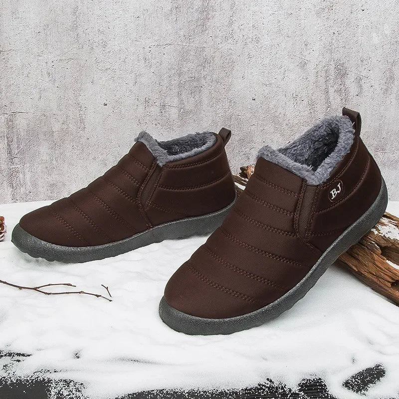 Winter Boots for Women Waterproof Snow Boots Botines Mujer 2025 New Slip on Plus Size Women Shoes Flat Couple Cotton Shoes Men