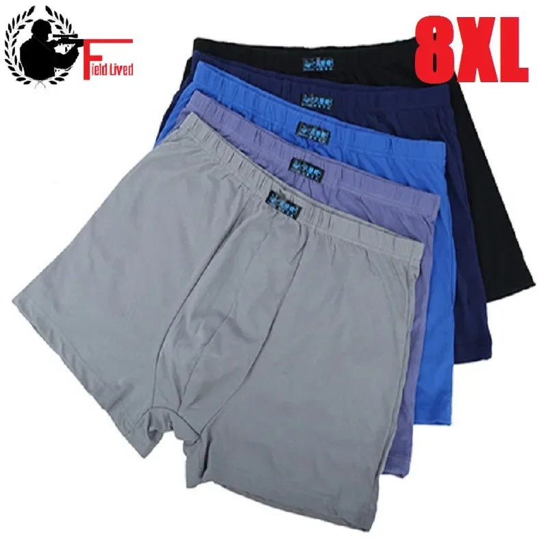 Men's Boxer Pantie Underpants Lot Big XXXXL Loose Under Wear Cotton Plus 5XL 6XL 7XL Underwear Boxer Male 9XL Shorts Large Size